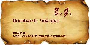 Bernhardt Györgyi névjegykártya