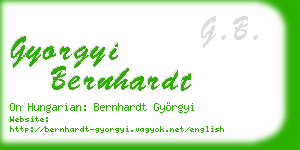gyorgyi bernhardt business card