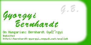 gyorgyi bernhardt business card